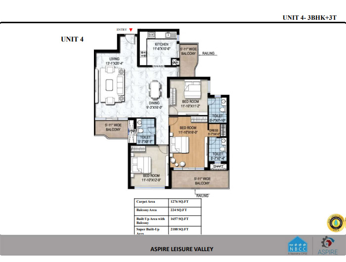 
NBCC AU Aspire Leisure Valley floor plan 